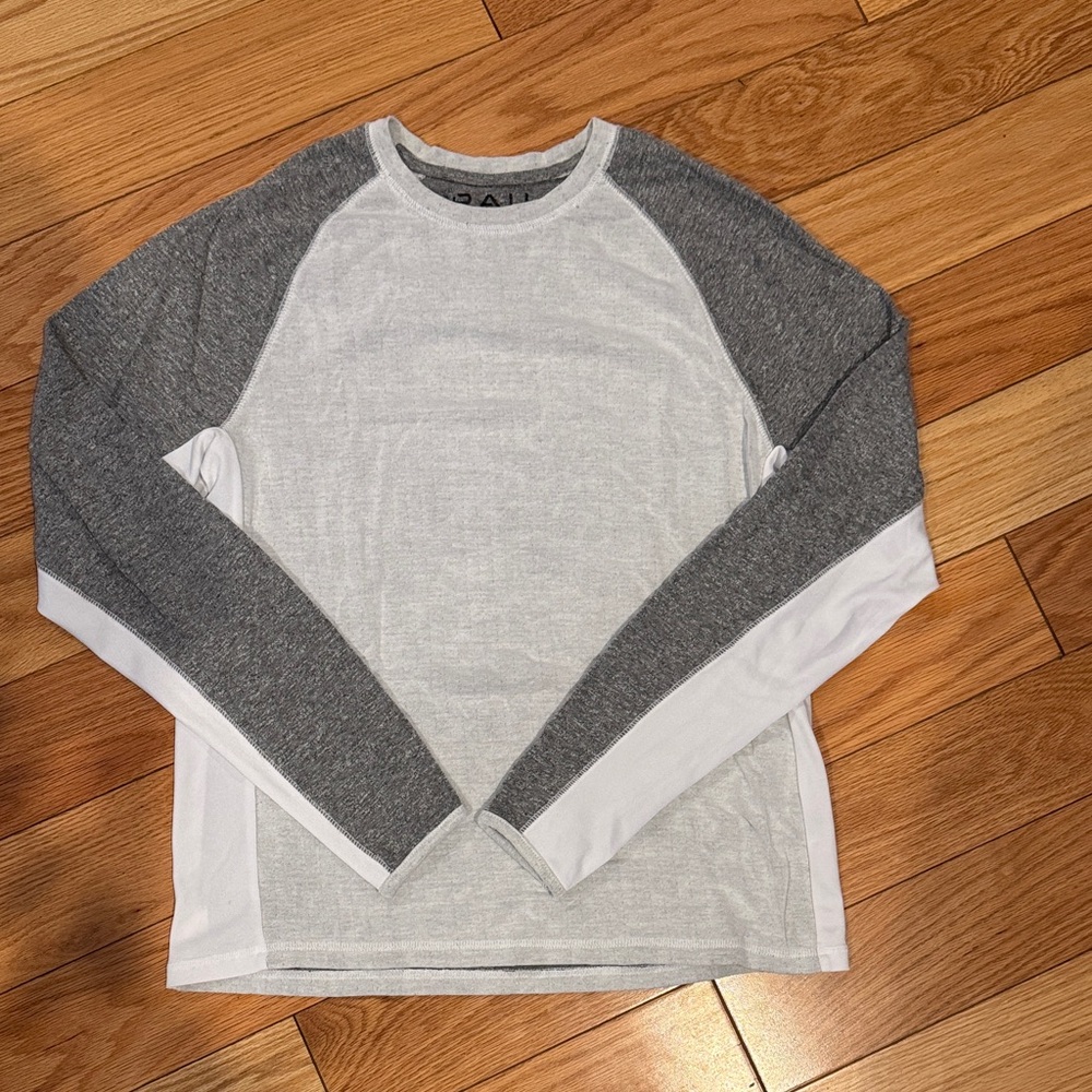 Rail Gray and White Men's Raglan Shirt